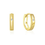 925 Silver Square Circle Hoop Earrings For Women