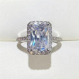 925 Silver Moissanite Ring Women's Engagement