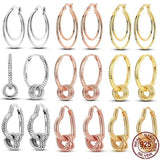 925 Silver Rose Sun Moon Star Earrings Women Gift