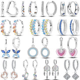 925 Silver Hoop Earrings Women's Jewelry Wedding Party