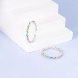 Colorful Wave Pattern Hoop Earrings 925 Sterling Silver for Women