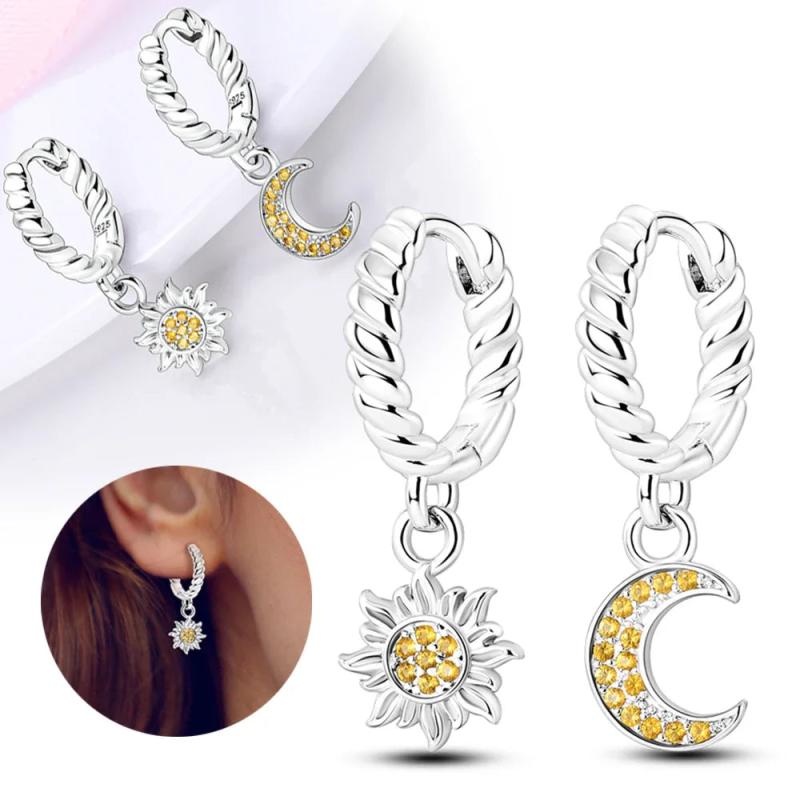 Arrival 925 Sterling Silver Bicolor Earrings For Women Making Jewelry Earrings