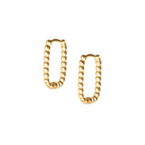 925 Sterling Silver Geometric Hoop Earrings Minimalist Design