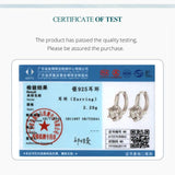 Platinum Plated CZ 925 Silver Hoop Earrings, Small Round Huggie for Women
