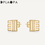 DPLAOPA Silver Zircon Stud Earring Fine Jewelry
