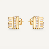 DPLAOPA Silver Zircon Stud Earring Fine Jewelry