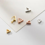 925 Silver Triangle Hoop Earrings Women Girls
