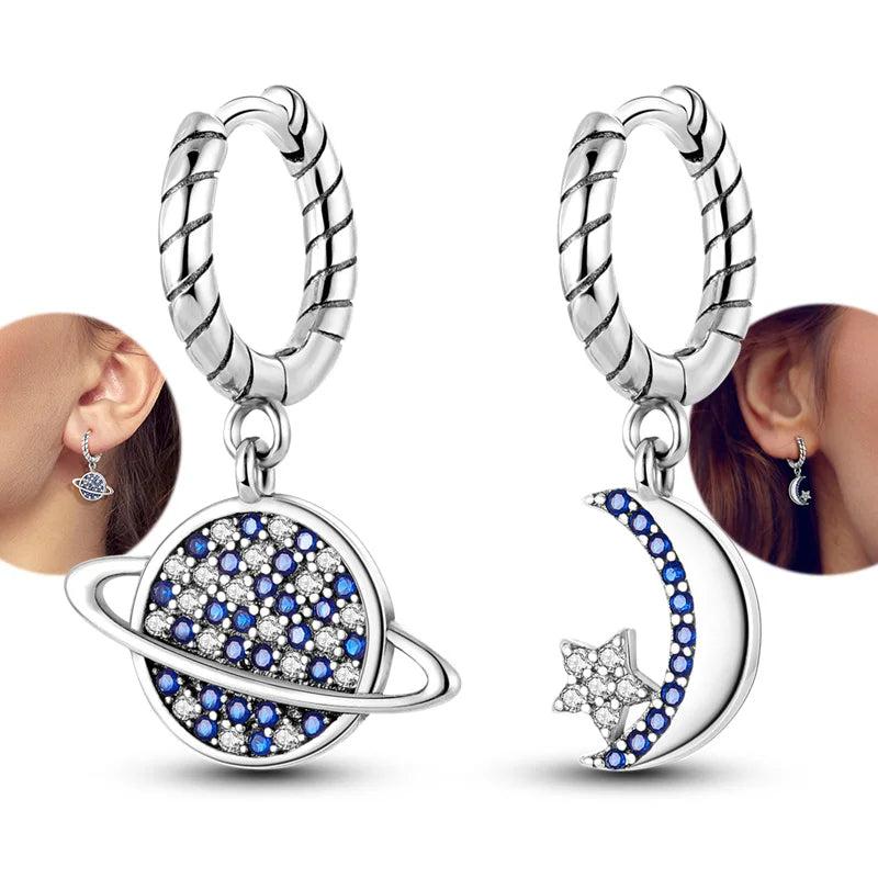 925 Sterling Silver Zircon Stud Earrings for Women