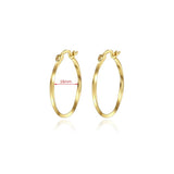 Davis 925 Sterling Silver Twist Hoop Earrings Women's Fine S925 Jewelry