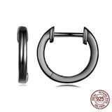 925 Silver Round Hoop Earrings Fine Wedding Jewelry