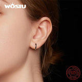 925 Silver Round Hoop Earrings Fine Wedding Jewelry