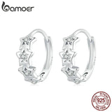 925 Silver Star CZ Ear Buckles for Women & Girls
