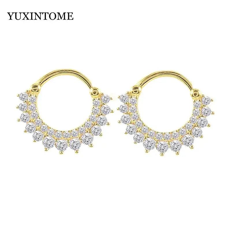 925 Sterling Silver Colorful Zircon Hoop Earrings