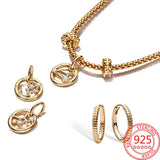 925 Silver & Rose Snake Bone Earrings Women's Jewelry