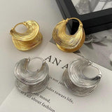 925 Silver Geometric 18k Hoop Earrings for Women