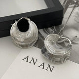 925 Silver Geometric 18k Hoop Earrings for Women