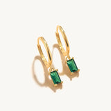 Colorful Zircon 925 Silver Hoop Earrings Women
