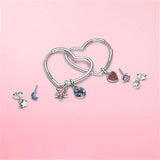 925 Silver Heart Hoop Earrings Women