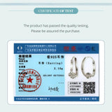 925 Silver Vintage Zircon Hoop Earrings for Women
