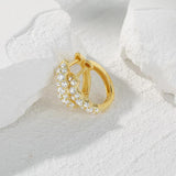 Zircon 925 Sterling Silver Hoop Earrings Plata 925 Fine Jewelry Cartilage 18K