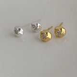 SHANICE S925 CZ Crystal Stud Earrings Minimalist Jewelry