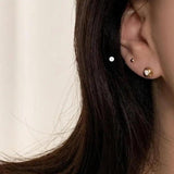 SHANICE S925 CZ Crystal Stud Earrings Minimalist Jewelry
