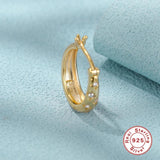925 Sterling Silver Round Thick Hoops Earrings 8/9/11mm