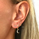 925 Silver Hoop Earrings For Women Mother's Gift