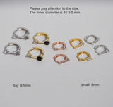 925 Silver Zircon Vertical Bar Ear Ring Girl Jewelry