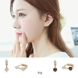 925 Silver Zircon Vertical Bar Ear Ring Girl Jewelry