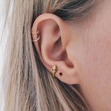 925 Silver Snake Small Hoop Earrings for Women Geometric Circle