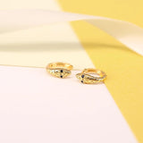 925 Silver Snake Small Hoop Earrings for Women Geometric Circle