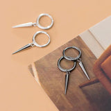 Trustdavis 925 Silver Small Stick Hoop Earrings For Women Wedding Jewelry Gift