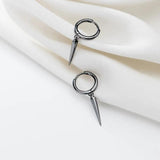 Trustdavis 925 Silver Small Stick Hoop Earrings For Women Wedding Jewelry Gift