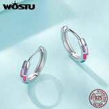 925 Silver Neon Cyber Punk Hoop Earrings Glow in the Dark