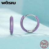 925 Silver Neon Cyber Punk Hoop Earrings Glow in the Dark
