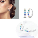 925 Silver Zircon Colorful Earrings Anniversary Gift