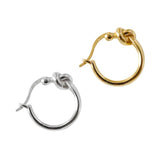 SHANICE 925 Sterling Silver Knotted Hoop Earrings Fine Jewelry