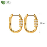 925 Silver Needle 18K Earrings 11mm Hoop for Women