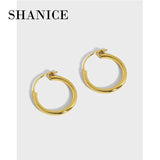 925 Silver Punk Mini Round Hoop Earrings Glossy Huggie Male Ear Jewelry