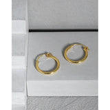 925 Silver Punk Mini Round Hoop Earrings Glossy Huggie Male Ear Jewelry