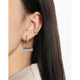 925 Silver Punk Mini Round Hoop Earrings Glossy Huggie Male Ear Jewelry