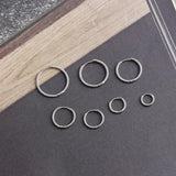 925 Silver Gothic Twist Huggie Hoop Earrings Women Men Charms Ear Buckle