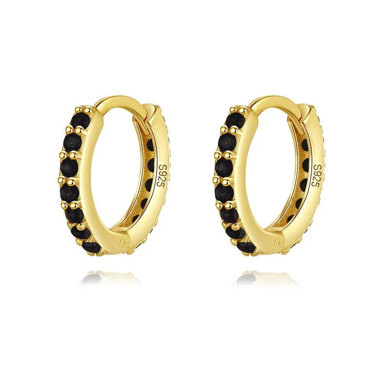 TrustDavis 925 Sterling Silver CZ Hoop Earring DA2716