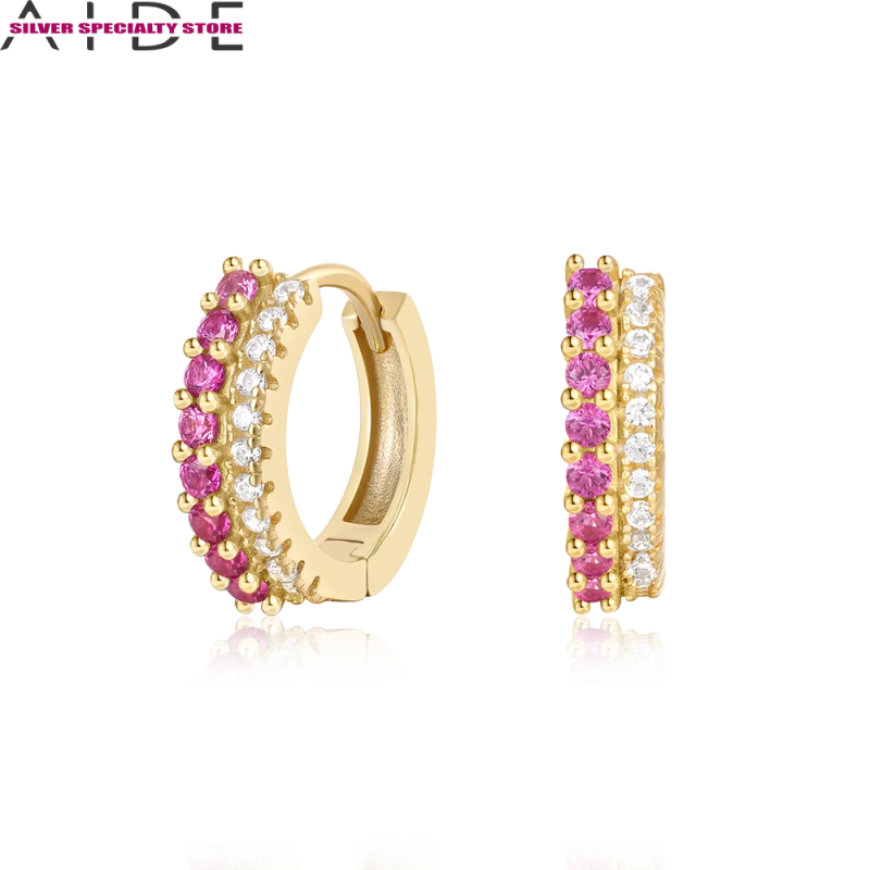 Double Row 925S Stamp Diamond Cuff Earrings For Women