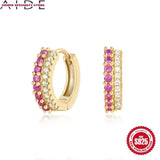 Double Row 925S Stamp Diamond Cuff Earrings For Women