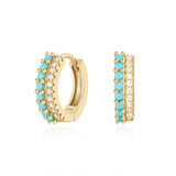 Double Row 925S Stamp Diamond Cuff Earrings For Women