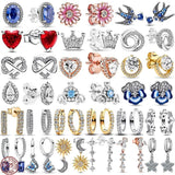 925 Silver Crown Sun Butterfly Earrings