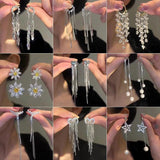 925 Silver Tassel Earrings Fairy Wedding Engagement Party