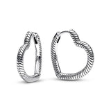 925 Silver Heart & Conch Shell Earrings for Women Jewelry Gift